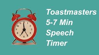 Toastmasters 5-7 minutes Speech Timer -- automatically change color and signal overtime