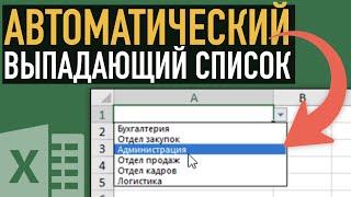 Автоматический выпадающий список  Динамически расширяющийся именованный диапазон