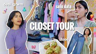 Vlog  Closet Tour, Traditional GRWM, Solo Date & More! ️ #vlog #solodate #closet #grwm