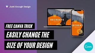 Canva How to Change Size - Free Trick