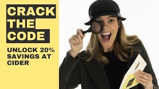 Crack the Code: Unlock 20% Savings at Cider