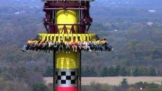 Drop Tower: Scream Zone off-ride HD Kings Island