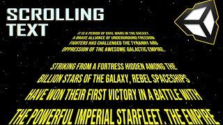 Star Wars style scrolling text in Unity