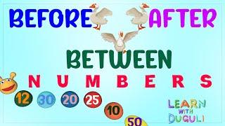 Learn after before and between numbers | After numbers for kids | Numbers line | #LearnwithDuguli