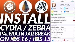 How to install Zebra/Cydia on Palera1n Jailbreak on iOS 16 / iOS 15 | Easy Tutorial | 2023