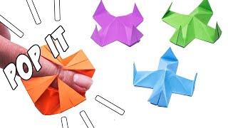 Easy Origami Pop it fidget toy FINGER TRAP || DIY viral TikTok fidget toys