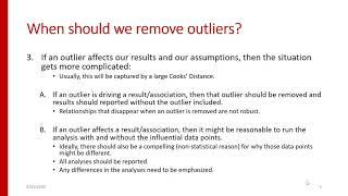 Module 11E: When should we remove outliers?