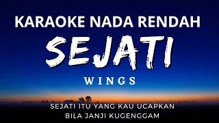 Sejati - Wings (Karaoke Lower Key Nada Rendah Pria)