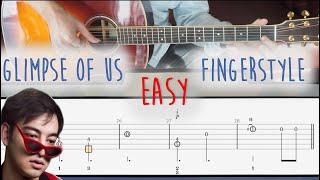 Glimpse of Us | Joji (EASY FINGERSTYLE GUITAR TUTORIAL with tabs)