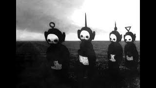 scary teletubbies in the forest