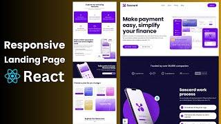Responsive Landing Page Using React js & Sass