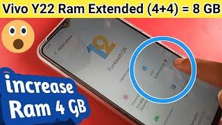 Vivo Y22 Ram Extended ( 4 GB + 4 GB ) = 8 GB