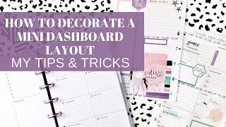 HOW TO DECORATE A MINI DASHBOARD LAYOUT | My Tips & Tricks