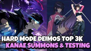 HARD MODE DEIMOS TOP 3K & KANAE SUMMONS + TESTING! [Solo Leveling: Arise]