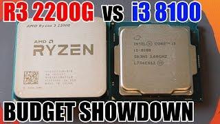 AMD Ryzen 3 2200G vs Intel i3 8100 Showdown - Price To Price Comparison!