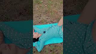 Evelina in the forest #yoga #yogaforbeginners