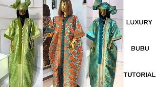 How to make bubu with damask/brocade with asooke lapel  [Detailed]