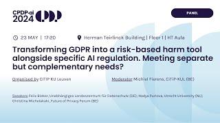 CPDP.ai 2024 - Transforming GDPR into  a Risk Based Harm Tool Alongside Specific AI Regulation...