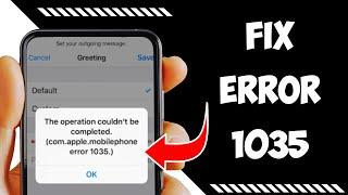 Is your iPhone showing the operation could not be completed error 1035 in iPhone ?