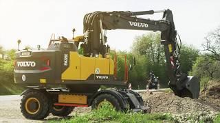 Volvo E-series wheeled excavators: smooth control