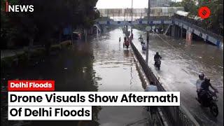 Delhi Flood Update: Water Level In Yamuna River Recedes; Drone Visuals Show Aftermath Of Floods