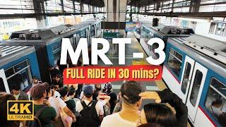 North Avenue to Taft Avenue in Just 30 Minutes? | 4K | MRT-3 Complete Ride Southbound