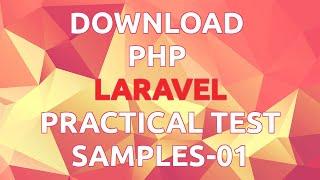 PHP Laravel practical test samples - 01