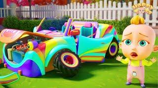 Monster Car Is Breaking Down | Nursery Rhymes for Kids - Happy Tots