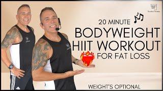 20-MINUTE FAT-BURNING BODYWEIGHT CARDIO HIIT / LOW-IMPACT