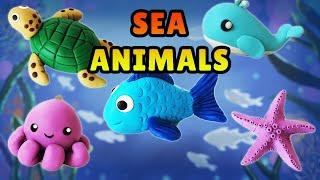  Making MINIATURE OCEAN / SEA ANIMALS Compilation - Easy Polymer Clay, Fondant cake Tutorial DIY