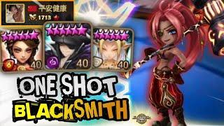 MAX DMG! OBERON and KASSANDRA with combo FIRE RUNE BLACKSMITH IN RTA SUMMONERS WAR