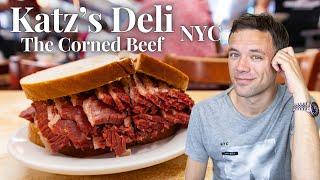 Eating the Corned Beef Sandwich from Katz’s. NYC. Better than the Pastrami?