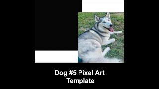 Dog #5 Pixel Art Template