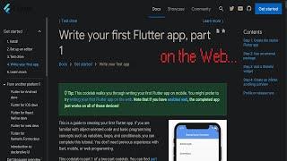  Write your first Flutter app, part 1 --- On The Web