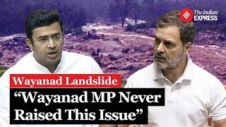 Tejasvi Surya Criticizes Rahul Gandhi Over Wayanad Landslide “Negligence”