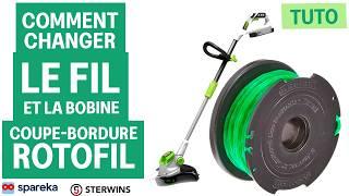 Comment changer le fil de la bobine d'un coupe bordure Sterwins - Tuto jardin