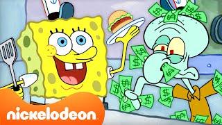 SpongeBob | Setiap Kali Krusty Krab Penuh dan Sibuk!  | Nickelodeon Bahasa