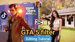 tiktok trending gta v filter video editing | how to make gta v filter | capcut video editing