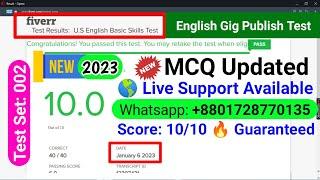 Fiverr US English Basic Skills Test Answers 2023  Live Support | Updated MCQs added