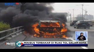 Mobil Terbakar di Tol Dalam Kota KM 1200 Arah Cawang, Jakarta - LIS 02/09