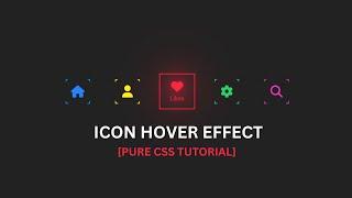 CSS Glowing Icon Hover Effects | CSS Hover Effects