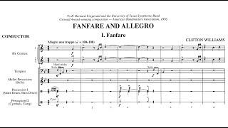 [Full Score] Clifton WiIliams - Fanfare and Allegro (1956) for symphonic band