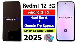 Redmi 12 5G Hard Reset & Gmail Frp Bypass ANDROID 14-15 Latest Security Update.