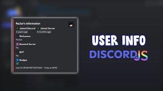 How to make a User Info Command | Discord.js V14