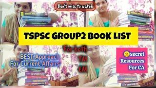 TSPSC GROUP2 BOOKLIST for BOTH ENGLISH,TELUGU MEDIUM|BEST Current Affairs Resources #group2booklist