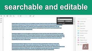 how to make a pdf searchable and editable in Adobe Acrobat Pro