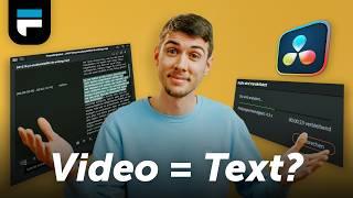 Textbasierter Videoschnitt in DaVinci Resolve – Mit KI Transkription schneller schneiden!