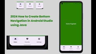 2024 How to Create Bottom Navigation in Android Studio using Java