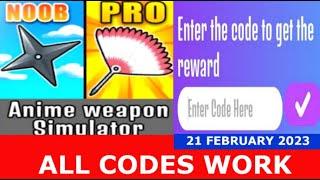 *ALL CODES WORK* Anime Weapon Simulator ROBLOX | 21 FEBRUARY 2023