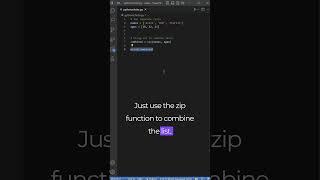 Python ZIP function can do that? #python #coding #programming